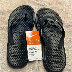 Nike Black Solay Flip Flops
